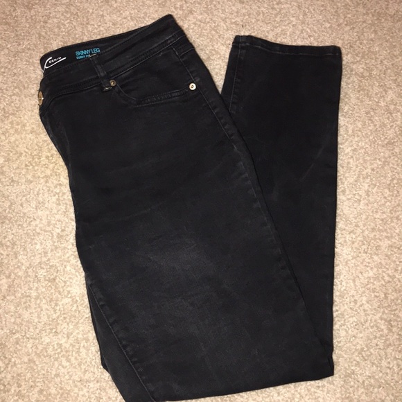 INC International Concepts Denim - Skinny leg curvy fit black denim INC jeans